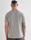 Kauri Trail Henley Stripe Tshirt, Khaki product photo View 02 S