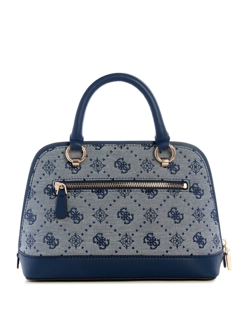 Guess Neda Dome Jacquard Satchel Bag, Navy Logo product photo View 02 L