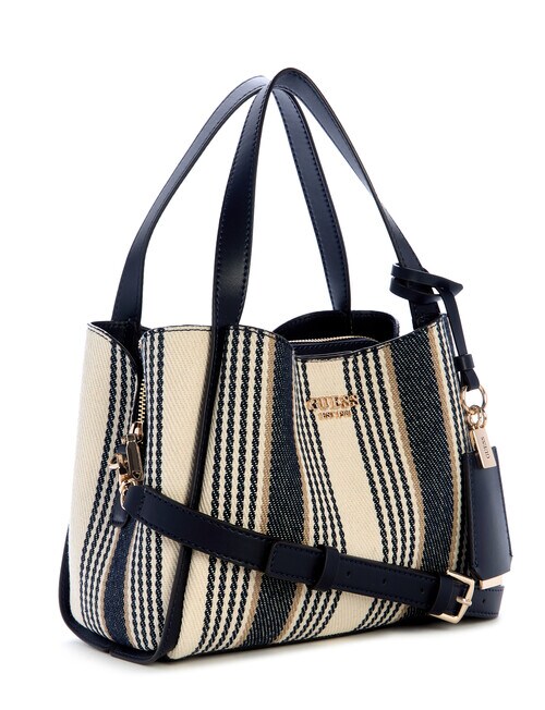 Guess Nicolette Girlfriend Satchel Bag, Navy Multi - Handbags