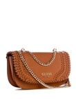 Guess Tatum Convertible Crossbody Flap Bag, Caramel product photo View 03 S