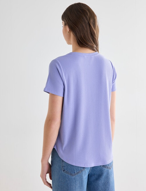 Bodycode Rib Boxy Tee, Sweet Lavender product photo View 02 L