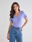 Bodycode Rib Boxy Tee, Sweet Lavender product photo View 05 S