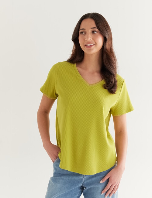 Bodycode Rib Boxy Tee, Citronella product photo