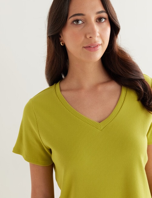 Bodycode Rib Boxy Tee, Citronella product photo View 04 L