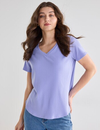 Bodycode Rib Boxy Tee, Sweet Lavender product photo