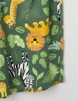 Sleep Mode Wild Safari Knit Short PJ Set, Lime, 3-8 product photo View 03 S