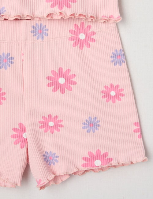 Sleep Mode Floral Rib Set, Pink, 2-8 product photo View 03 L