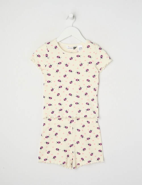 Sleep Mode Lady Bird Rib Set, Vanilla, 2-8 product photo