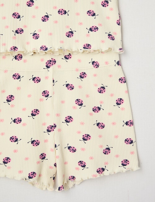 Sleep Mode Lady Bird Rib Set, Vanilla, 2-8 product photo View 03 L