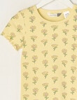 Sleep Mode Daisy Rib PJ Set, Lemon, 2-8 product photo View 02 S