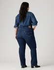 Levis Plus High-Rise Straight Jeans, Chelsea Carbon Glow product photo View 03 S