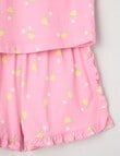Sleep Mode Lemon Squeezy Knit Short PJ Set, Pink, 2-8 product photo View 03 S