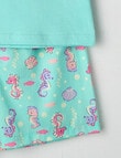 Sleep Mode Under the Sea Knit & Woven PJ Set, Mint, 2-8 product photo View 03 S