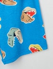 Sleep Mode Glow Dino Knit Short PJ Set, Blue, 3-8 product photo View 03 S