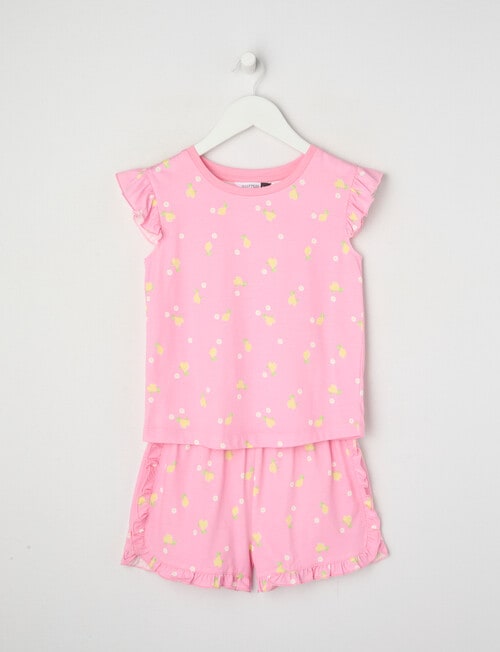 Sleep Mode Lemon Squeezy Knit Short PJ Set, Pink, 2-8 product photo