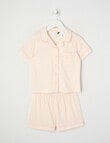 Sleep Mode Stripe, Knit PJ Set Sorbet Pink, 2-8 product photo