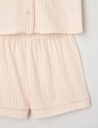 Sleep Mode Stripe, Knit PJ Set Sorbet Pink, 2-8 product photo View 03 S