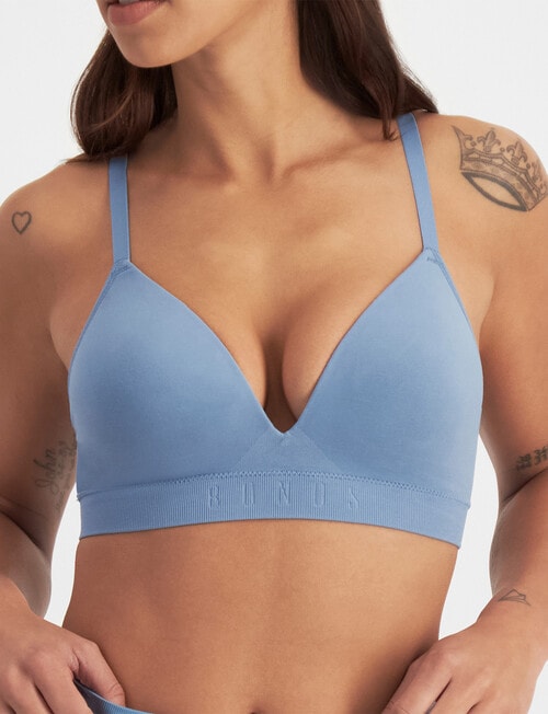 Bonds Bases Wire Free Bra, Summer Storm, A-G product photo