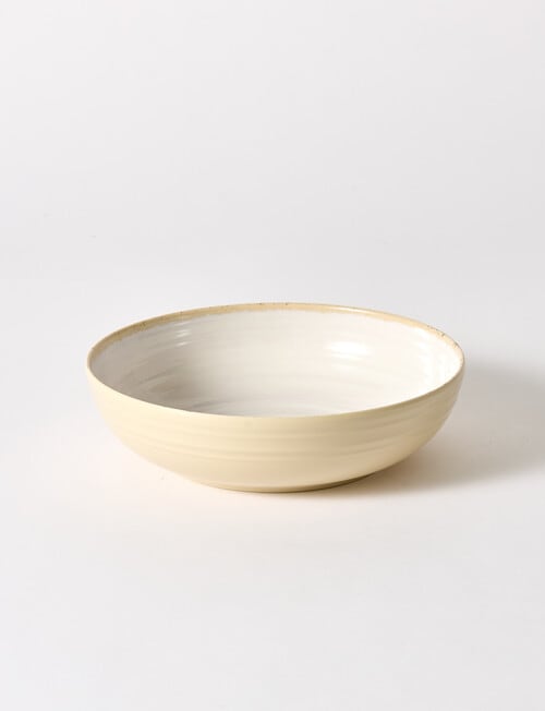 Terrace Artisan Low Bowl, 20.4cm, White product photo