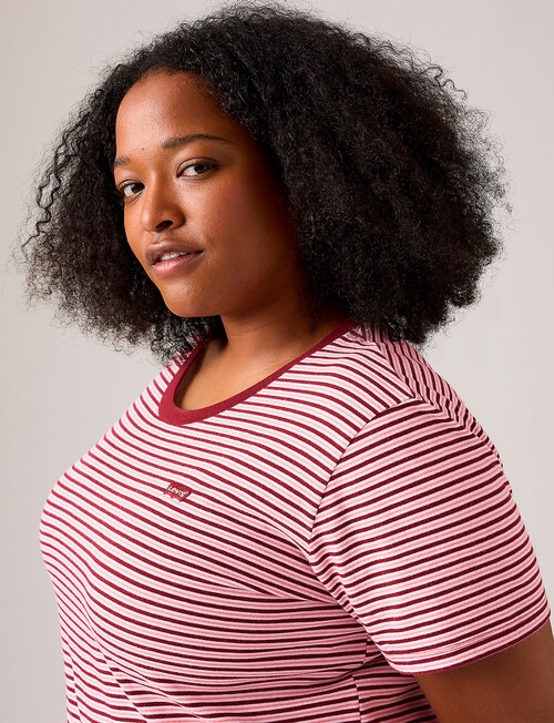 Levis Plus Anita Stripe The Perfect Tee, Zinfandel product photo View 03 L