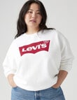 Levis Plus Graphic Batwing Everyday Crew Sweatshirt, White product photo