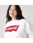 Levis Plus Graphic Batwing Everyday Crew Sweatshirt, White product photo View 02 S