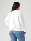 Levis Plus Graphic Batwing Everyday Crew Sweatshirt, White product photo View 03 S