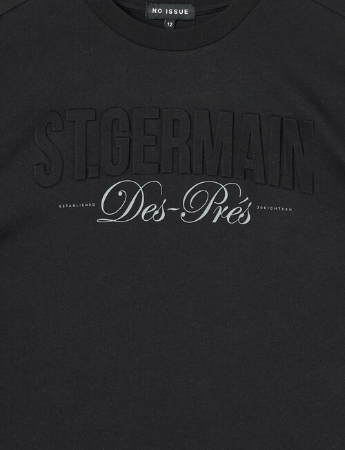 No Issue St Germain Deboss Short Sleeve Tee, Black product photo View 02 L