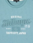 No Issue Shibuya Deboss Short Sleeve Tee, Teal product photo View 02 S