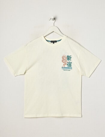 No Issue Tokyo Dragon Short Sleeve Tee, Rice product photo