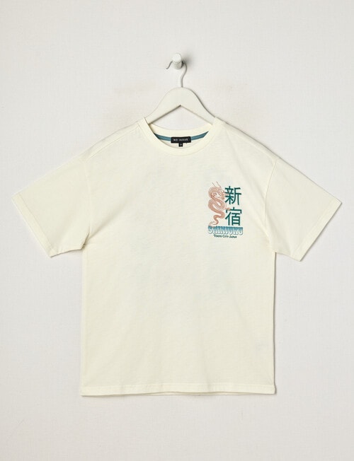 No Issue Tokyo Dragon Short Sleeve Tee, Rice product photo