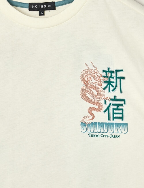 No Issue Tokyo Dragon Short Sleeve Tee, Rice product photo View 02 L
