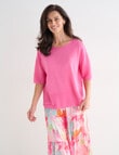 Ella J Boxy Knit Jumper, Pink product photo