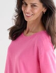 Ella J Boxy Knit Jumper, Pink product photo View 05 S