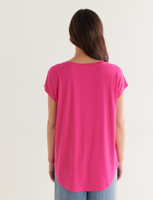Bodycode Boxy Tee, Magenta product photo View 02 L