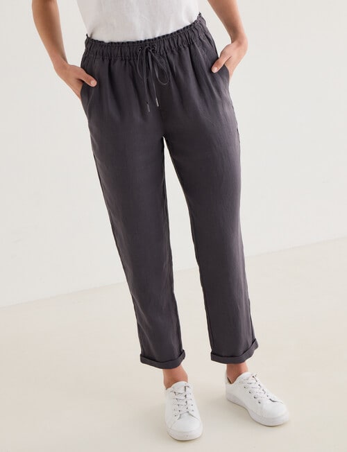 Zest Essential Linen Pant, Slate product photo View 04 L