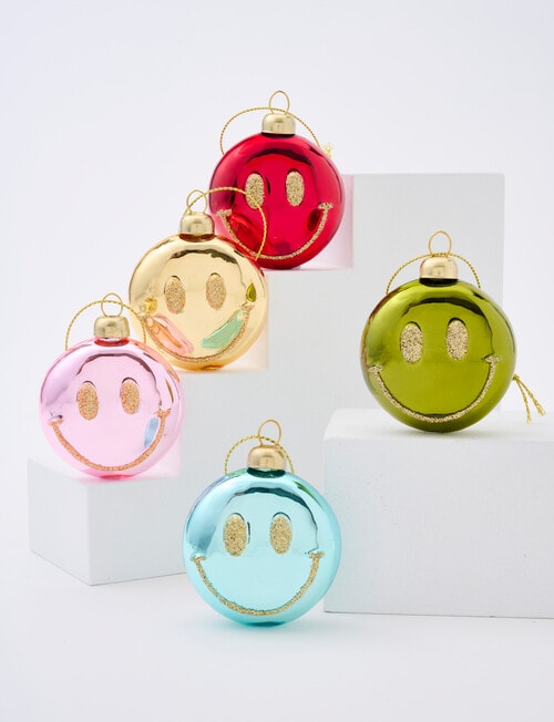 Christmas Shop Smile! Glass Ornament product photo
