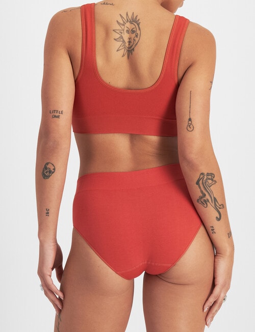Bonds Seamless Midi Brief, Red Dust product photo View 03 L