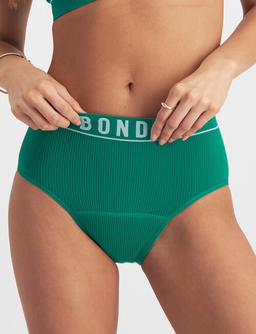 Bonds BCU Retro Rib Hi Hi Brief, Moderate, Forest product photo