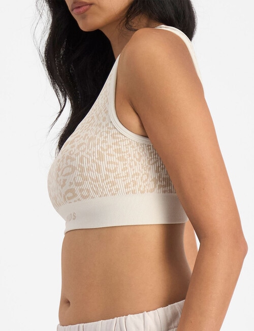 Bonds Move Rib Seamless Crop Bra, Cat Nap product photo View 02 L