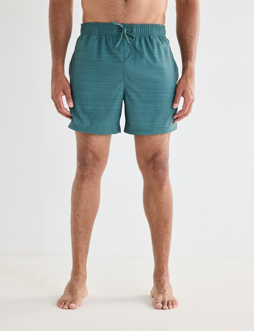 Gasoline Plain Swimshort, Green product photo