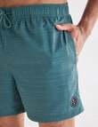 Gasoline Plain Swimshort, Green product photo View 04 S