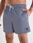 Gasoline Geometric Swimshort, Blue product photo