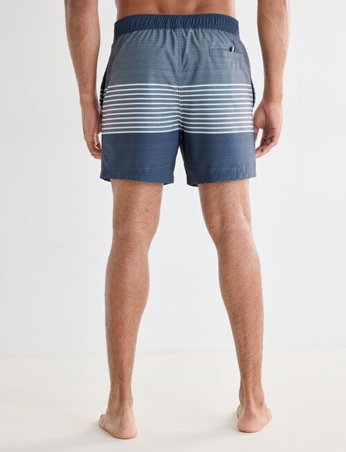 Gasoline Tri Stripe Swimshort, Blue product photo View 02 L