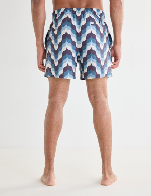 Gasoline Wavey Swimshort, Blue product photo View 02 L