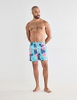 Gasoline Flamingo Swimshort, Seafoam product photo View 03 S