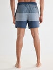 Gasoline Tri Stripe Swimshort, Blue product photo View 02 S