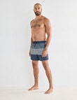 Gasoline Tri Stripe Swimshort, Blue product photo View 03 S