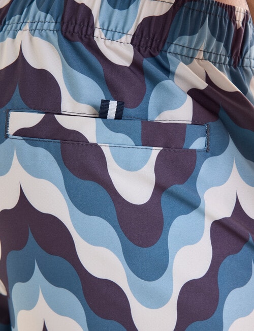 Gasoline Wavey Swimshort, Blue product photo View 05 L