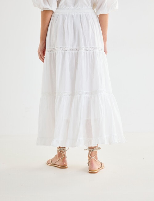 Whistle Tiered Detail Skirt, White product photo View 02 L